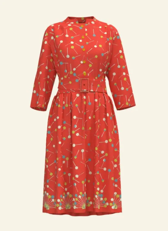 Flash Sale Cynthia Dress - Orange Lollipop Women Dresses | Tea Towels