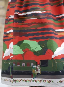 Hot Cynthia Dress - Rust Flying Scotsman Women Dresses | Tea Towels