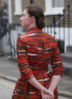 Hot Cynthia Dress - Rust Flying Scotsman Women Dresses | Tea Towels