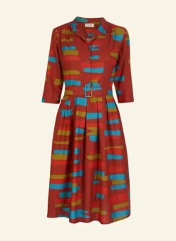 New Cynthia Dress - Rust Red Archive Women Dresses | Tea Towels