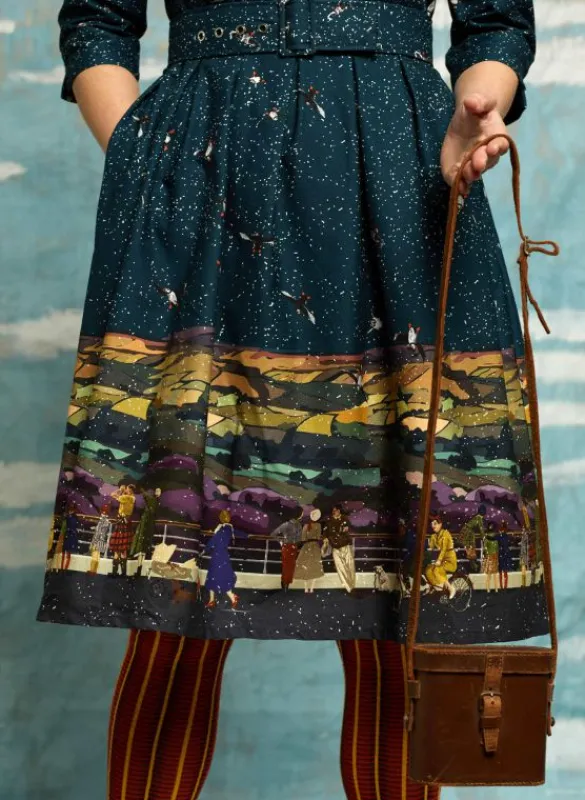 Hot Cynthia Dress - Teal Yorkshire Dales Women Dresses | Tea Towels