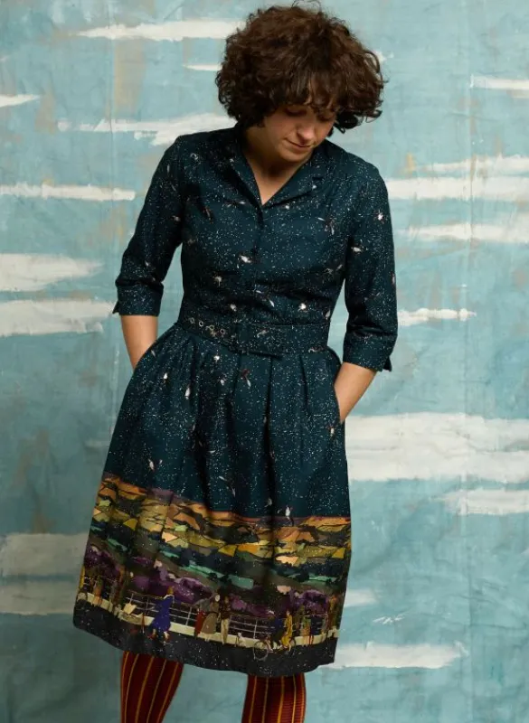 Hot Cynthia Dress - Teal Yorkshire Dales Women Dresses | Tea Towels