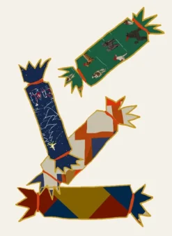 Discount DIY Christmas Cracker - Rust Sausage Dogs Template Tea Towels