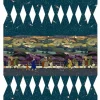 Clearance DIY Christmas Cracker - Teal Yorkshire Dales Template Tea Towels