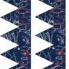 Online DIY Christmas Crown - Navy Reindeer Sleigh Tea Towels