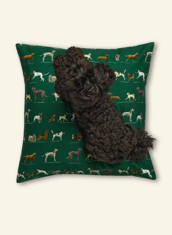 Fashion Dog Bed - Green Porcelain Dogs Tea Towels | Dog Beds
