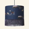 Online Drum Fringe Lampshade - Navy Endangered Animals Tea Towels | Lampshades