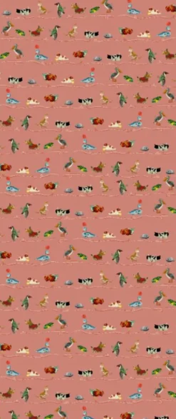 Store Dusky Pink Mecahical Toys -  100% Tencel - Fabric Tea Towels | Fabric By The Metre