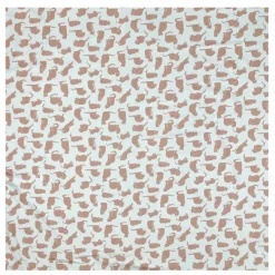 Discount Ecru Small Cat Print Fabric - Cotton Tea Towels | Fabric By The Metre
