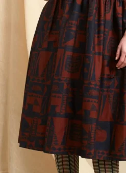 Shop Elsie Dress - Navy/Red Greenhouse Women Dresses | Tea Towels