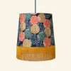 Hot Empire Fringe Lampshade - Navy Pinecones Tea Towels | Lampshades