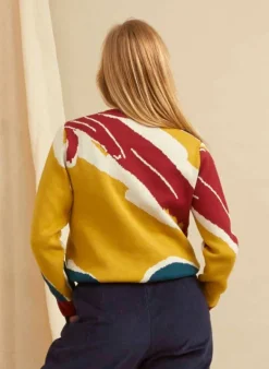 Shop Esther - Mustard Damson Jumper Tea Towels
