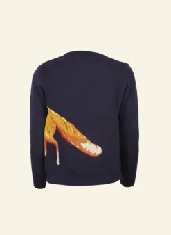 Discount Esther Long - Navy Fox Jumper Women Knitwear | Tea Towels