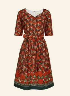 New Evelyn Dress - Rust Cabaret Women Dresses | Tea Towels