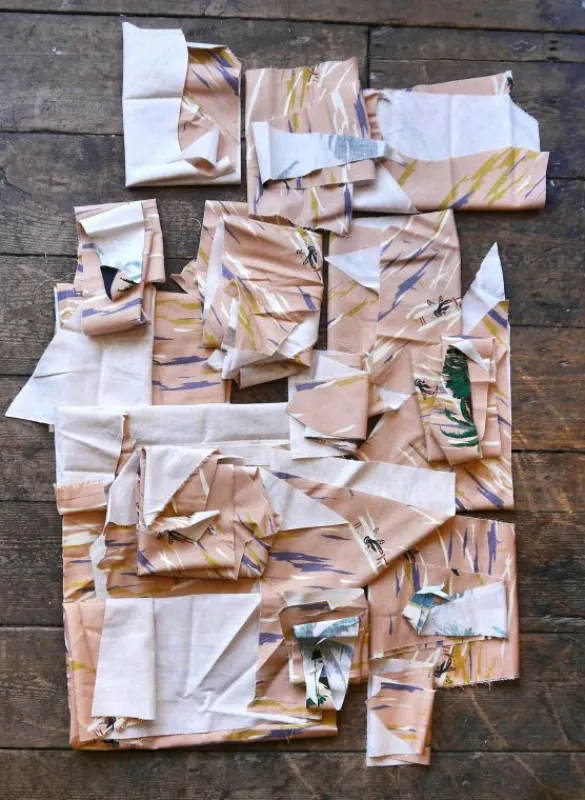 Sale Fabric Bundle - Pink Desert Island Women Made From Leftover Fabric | Tea Towels