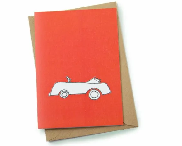 Flash Sale Greeting Card - Red Car Tea Towels