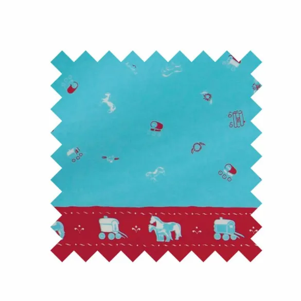Cheap Gypsy Caravan Turquoise Fabric - Cotton Tea Towels | Fabric By The Metre