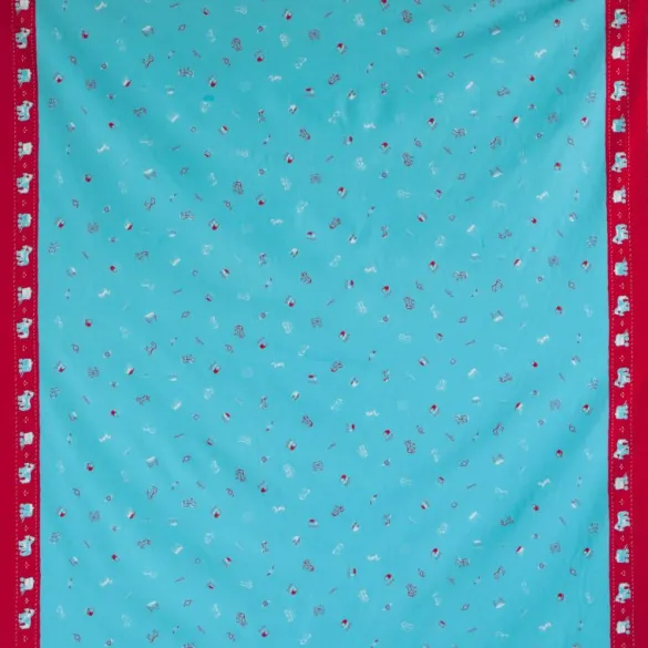 Cheap Gypsy Caravan Turquoise Fabric - Cotton Tea Towels | Fabric By The Metre