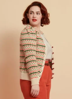 Clearance Heritage - Popcorn Cream Cardigan Women Knitwear | Wool Knitwear