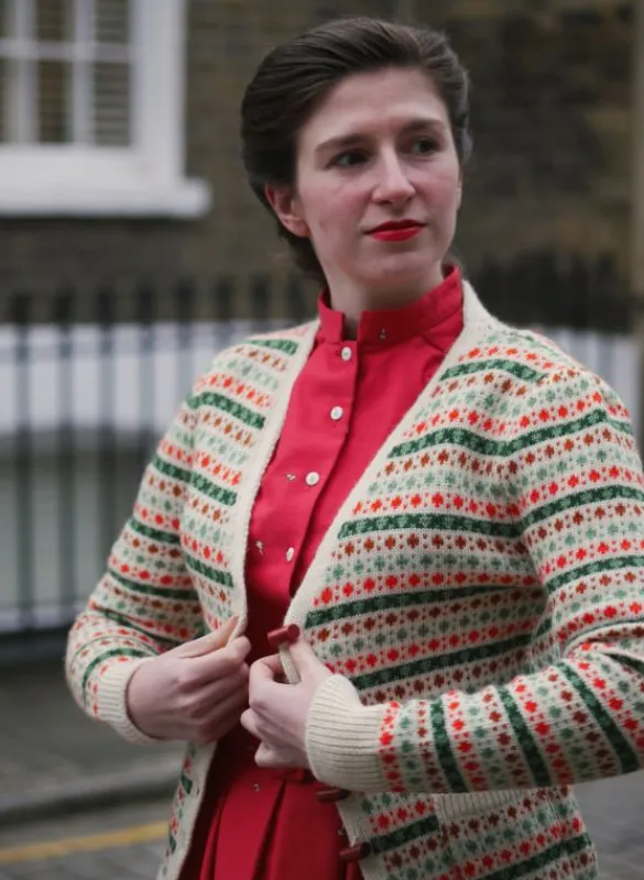 Clearance Heritage - Popcorn Cream Cardigan Women Knitwear | Wool Knitwear