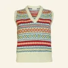Discount Heritage - Valerie Cream Tank Top Women Knitwear | Wool Knitwear