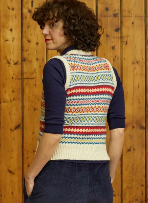 Discount Heritage - Valerie Cream Tank Top Women Knitwear | Wool Knitwear