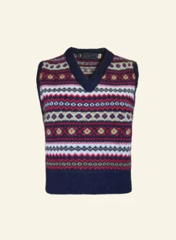 Clearance Heritage - Valerie Navy Tank Top Women Knitwear | Wool Knitwear