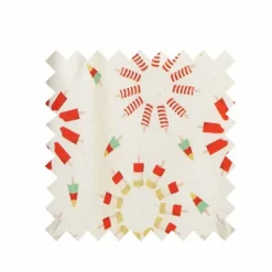 Outlet Ice Cream Fabric - Organic Cotton Sateen Tea Towels | Fabric By The Metre