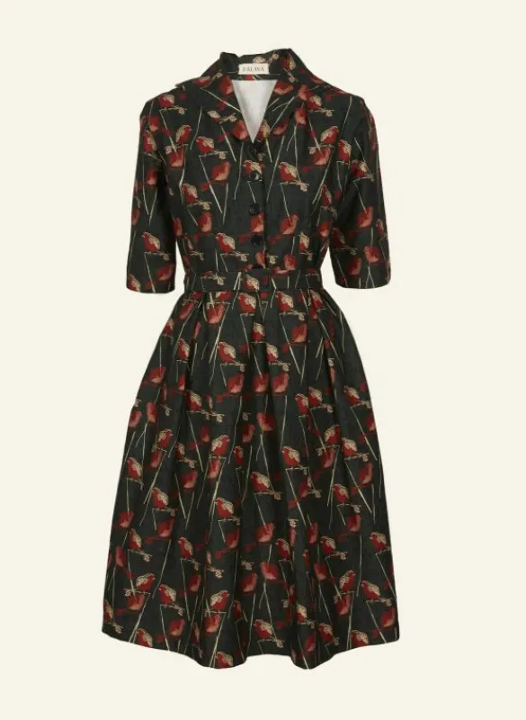 Cheap Ida - Forest Green Robin Dress | 100% Organic Cotton Women Dresses | Tea Towels
