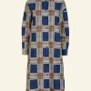 Hot Izzy Shirt Dress - Navy Check Women Dresses | Tea Towels