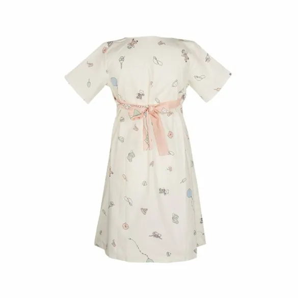 Best Junko Children's Dress - birthday bash cream pink Kids Children's Archive Dresses | Tea Towels