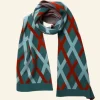 Fashion Knitted Scarf - Teal Lattice Women Knitted Accessories | Tea Towels