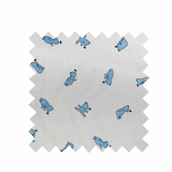 Cheap Little Blue Bear Fabric - Cotton Tea Towels | Fabric By The Metre