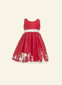 Outlet Martha - Red Aunt Eva Kids Children's Dresses | Baby