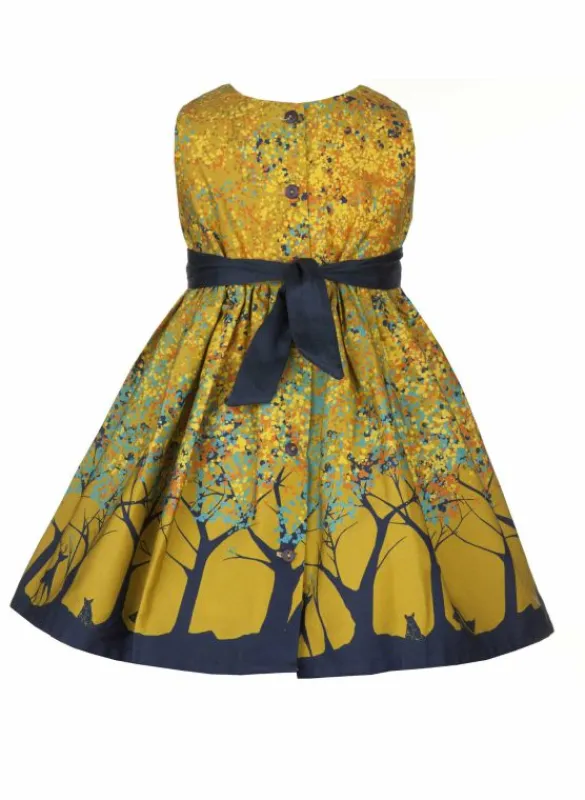 Flash Sale Martha Baby / Toddler Dress - Mustard Forest Kids Children's Dresses | Baby