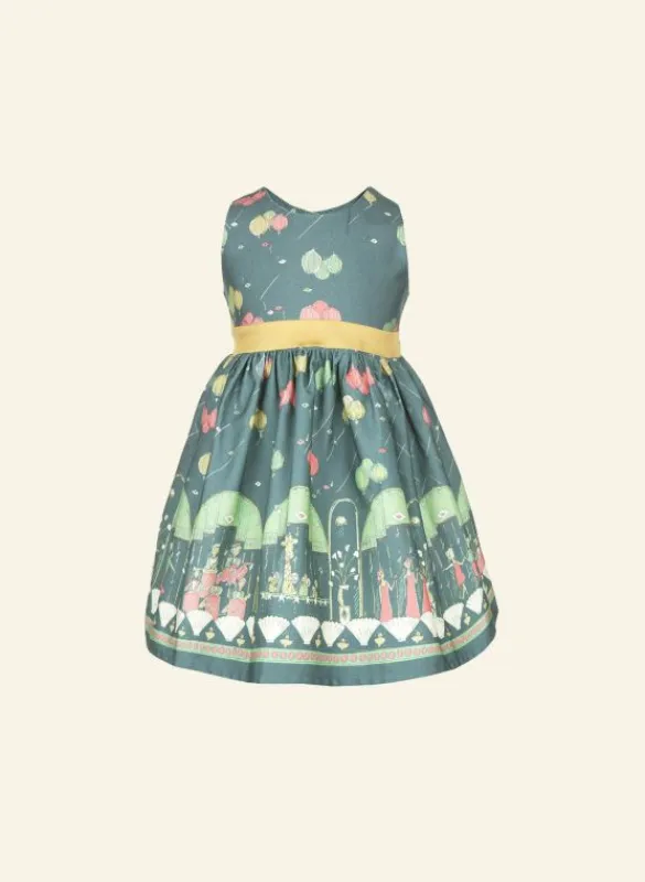 Fashion Martha Children's Dress - Teal Ballroom Kids Children's Dresses