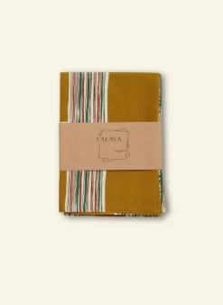 Outlet Napkin Set - Mustard Checks Dining