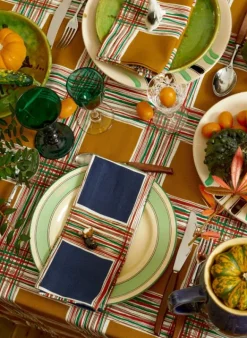 Discount Napkin Set - Navy Checks Dining