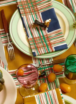 Discount Napkin Set - Navy Checks Dining