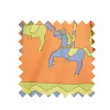 Cheap Orange Carousel Print Fabric - Cotton Fabric By The Metre | Vintage Children's Fabric