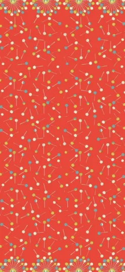 Store Orange Lollipop Fabric - Cotton Fabric By The Metre