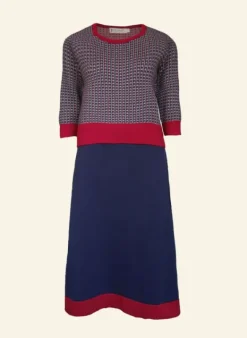 Sale Otti 2-Piece - Navy Rocket Knitted Top and Skirt Women Knitwear