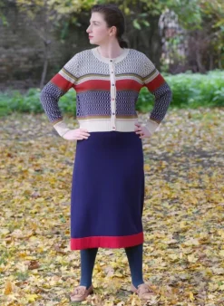 Sale Otti 2-Piece - Navy Rocket Knitted Top and Skirt Women Knitwear