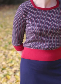 Sale Otti 2-Piece - Navy Rocket Knitted Top and Skirt Women Knitwear