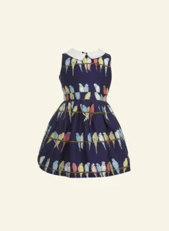 New Penny Children's Dress - Navy Budgies Kids Children's Dresses