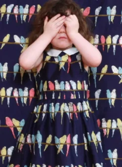 New Penny Children's Dress - Navy Budgies Kids Children's Dresses