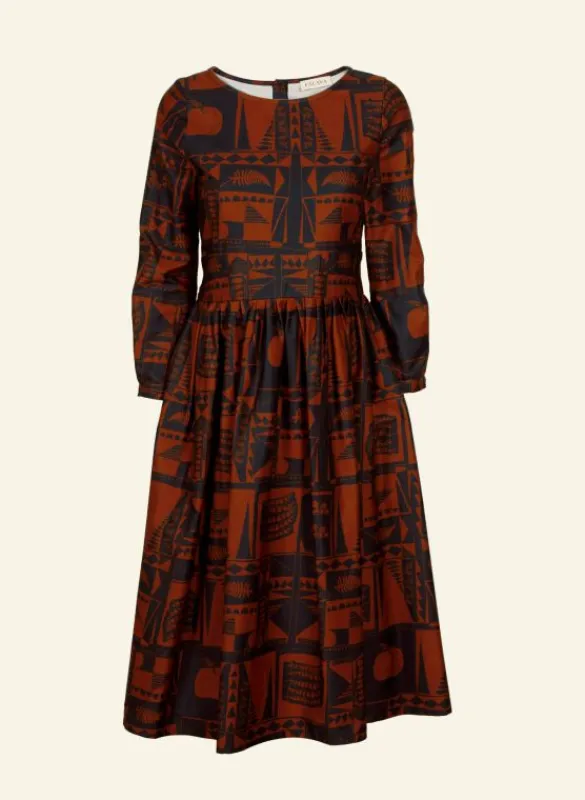 Outlet Philippa - Red/Navy Greenhouse Dress Women Dresses