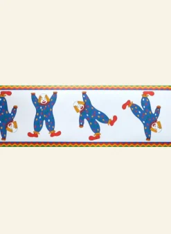 Hot Poppy - Clown (Primary) - Wallpaper Border - 10m Kids Children's Homeware