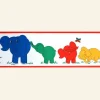 Store Poppy - Elephants (Primary) - Wallpaper Border - 10m Kids Children's Homeware | Baby