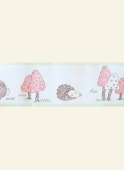 Sale Poppy - Large Mole and Hedgehog - Wallpaper Border - 10m Kids Children's Homeware | Baby